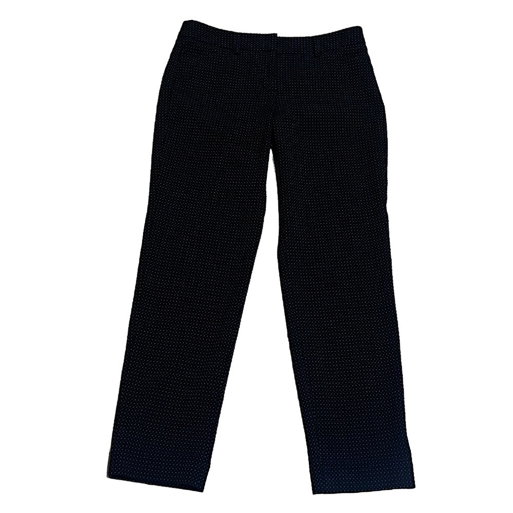 Express Editor ankle crop straight leg low rise dress pants size 0 polka dot